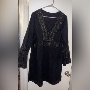 Black and gold dress